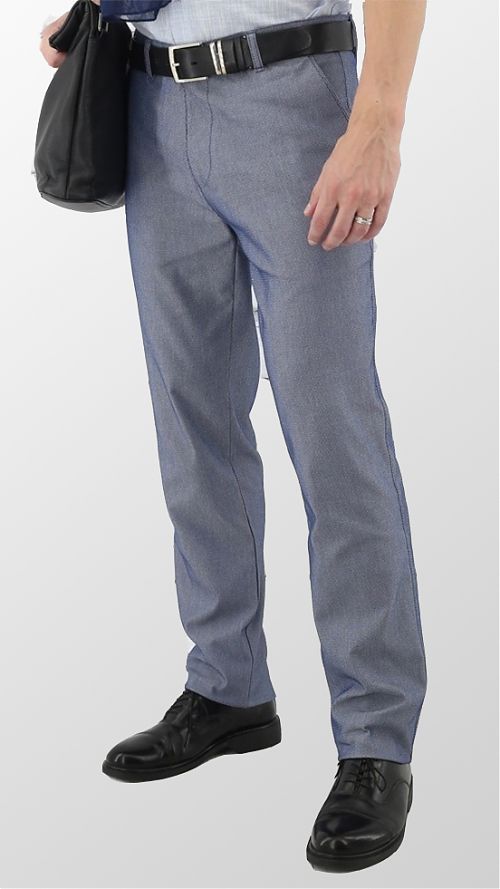 Фото Мужские брюки серо-синего цвета