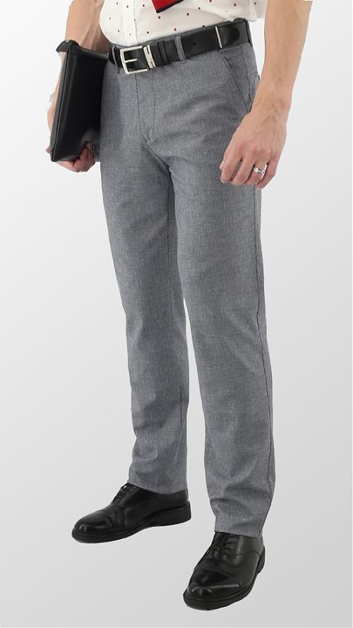Фото Мужские брюки из серой рогожки