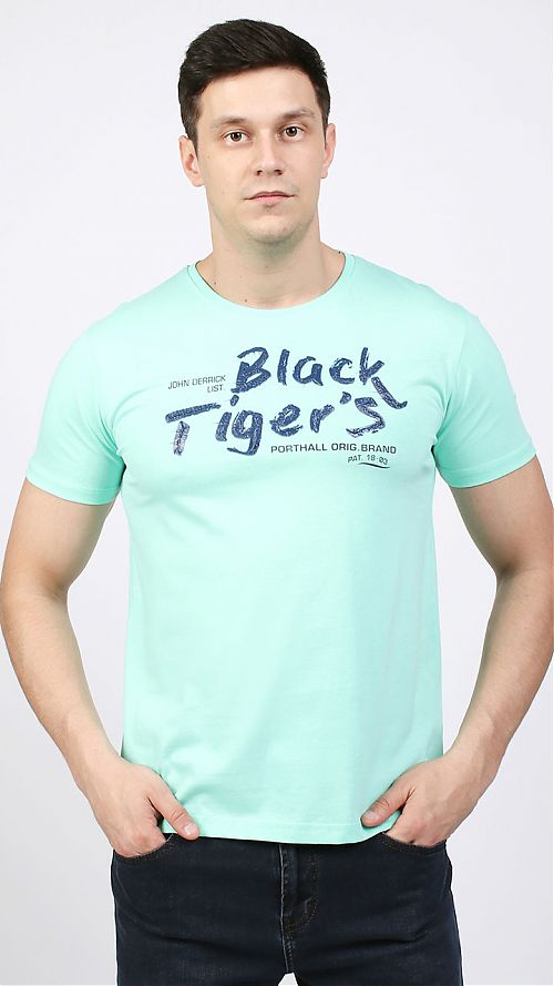 Фото Мятная футболка мужская Black Tigers